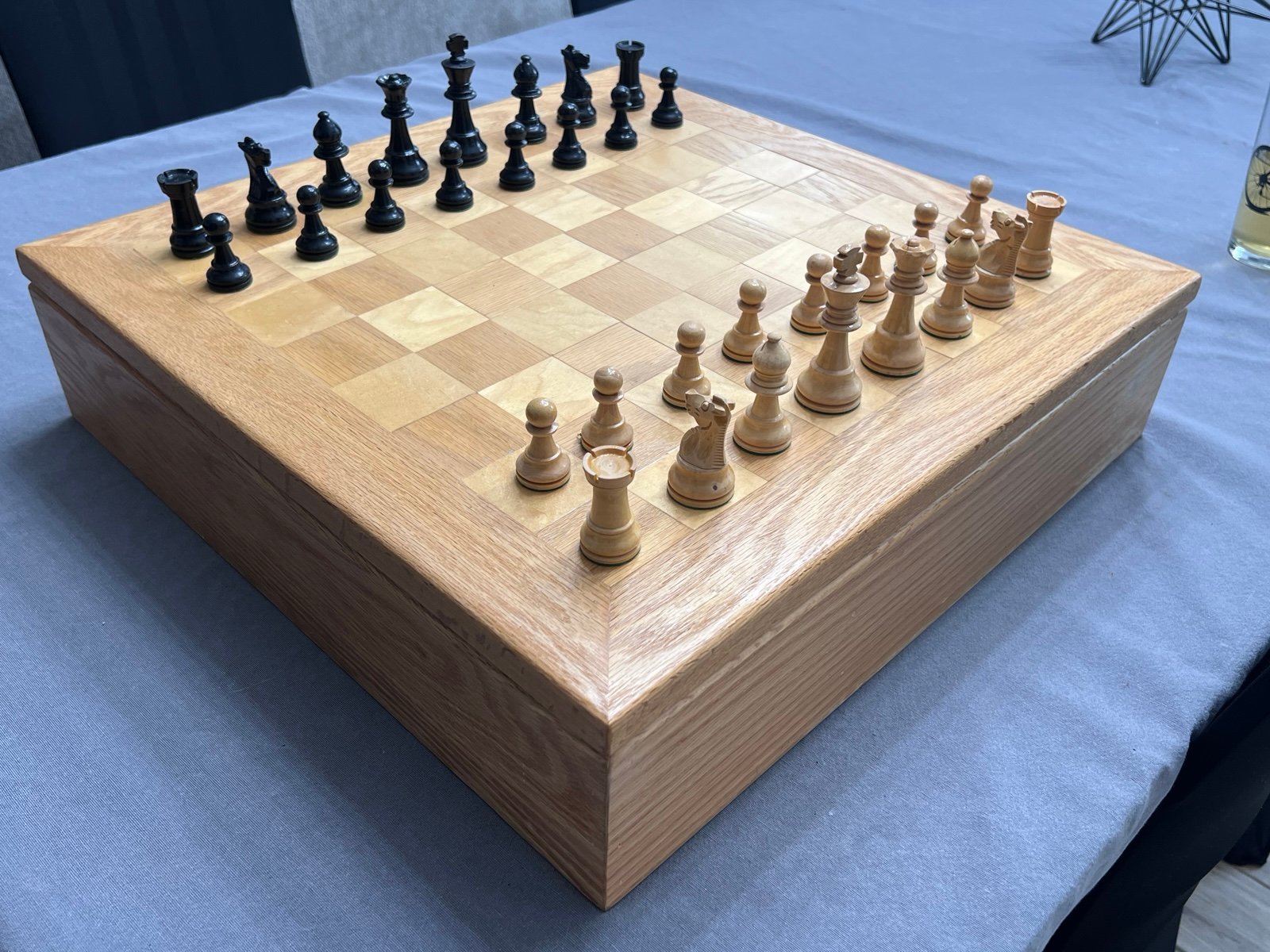 Wooden Chess board hand crafted 20” x 20”