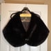 Faux Fur Stole Wrap Christian Lacroix Women’s Black NEW Crystal Brooch Snap 45