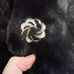 Faux Fur Stole Wrap Christian Lacroix Women’s Black NEW Crystal Brooch Snap 45