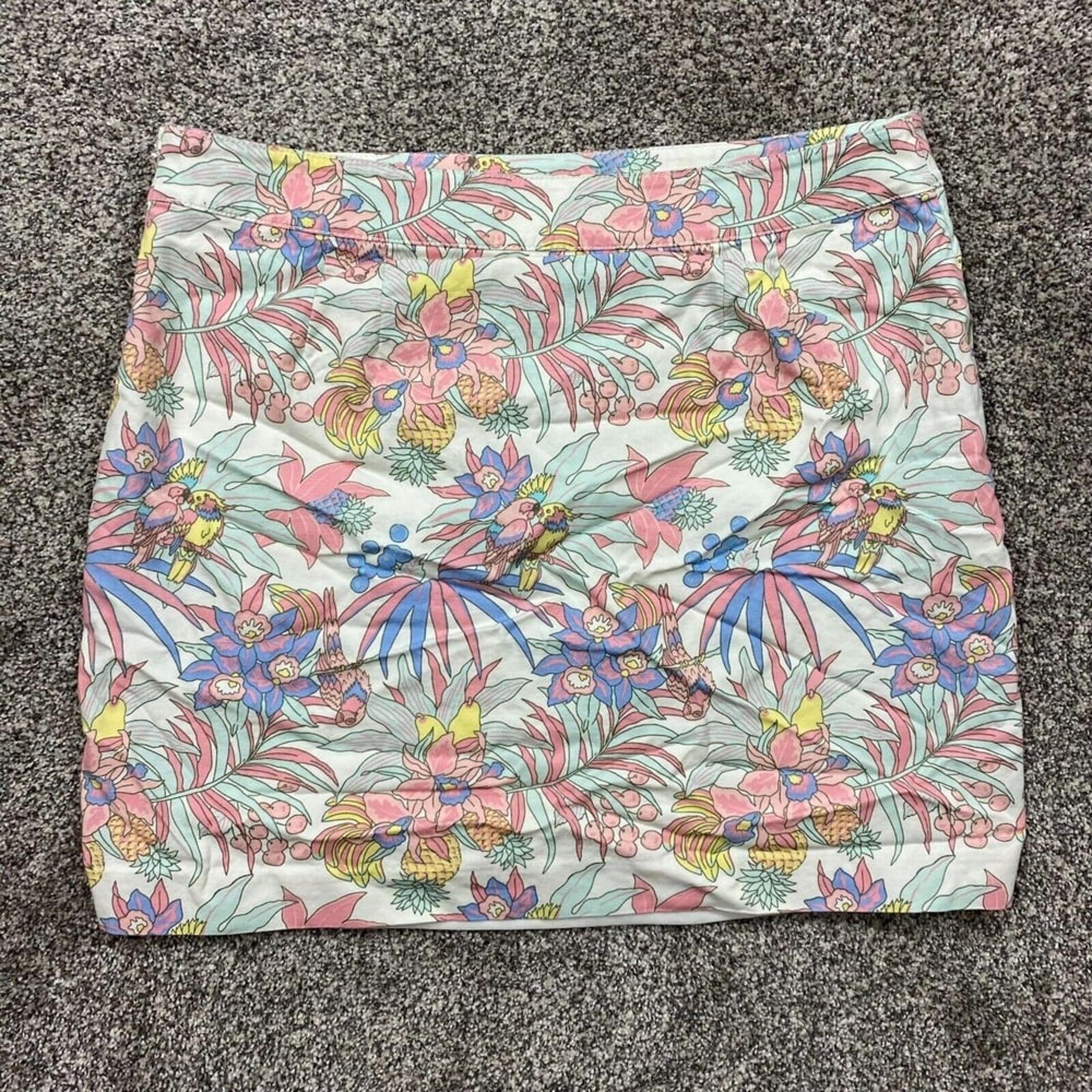 talbots  skort Women 16P Skirt floral liner artsy Girly Preppy colorful