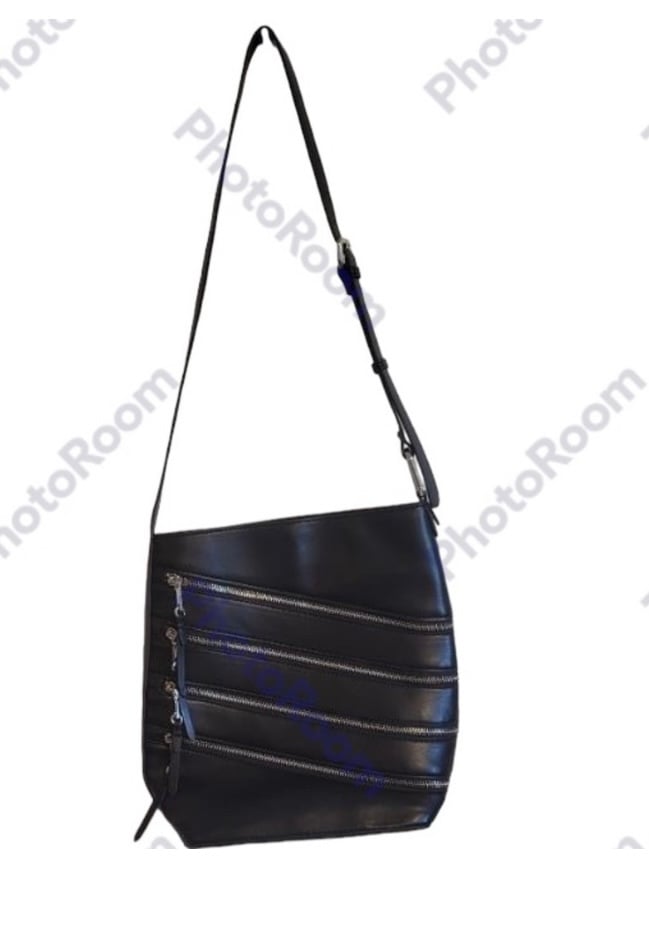 Zara Black Bucket Zipper Purse