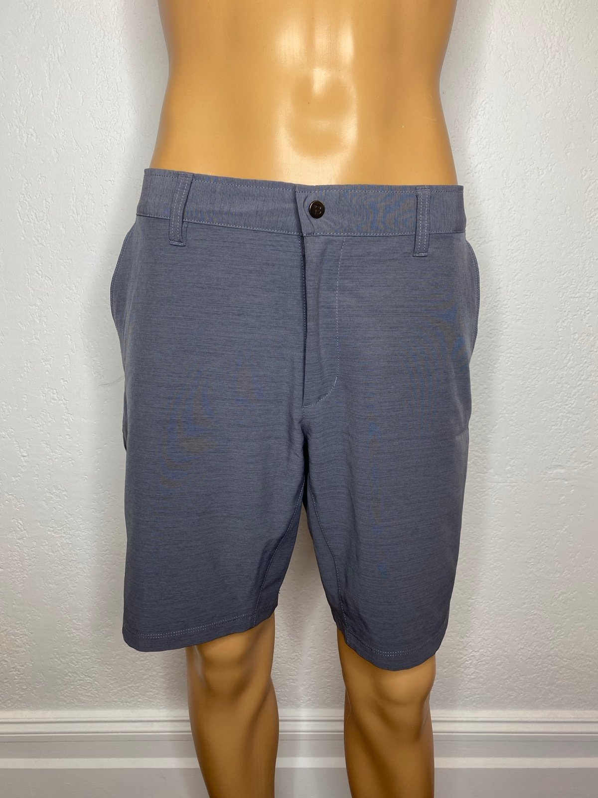 BYLT Kinetic 9” Shorts Men’s Size L Slim Straight Stretch Warm Gray