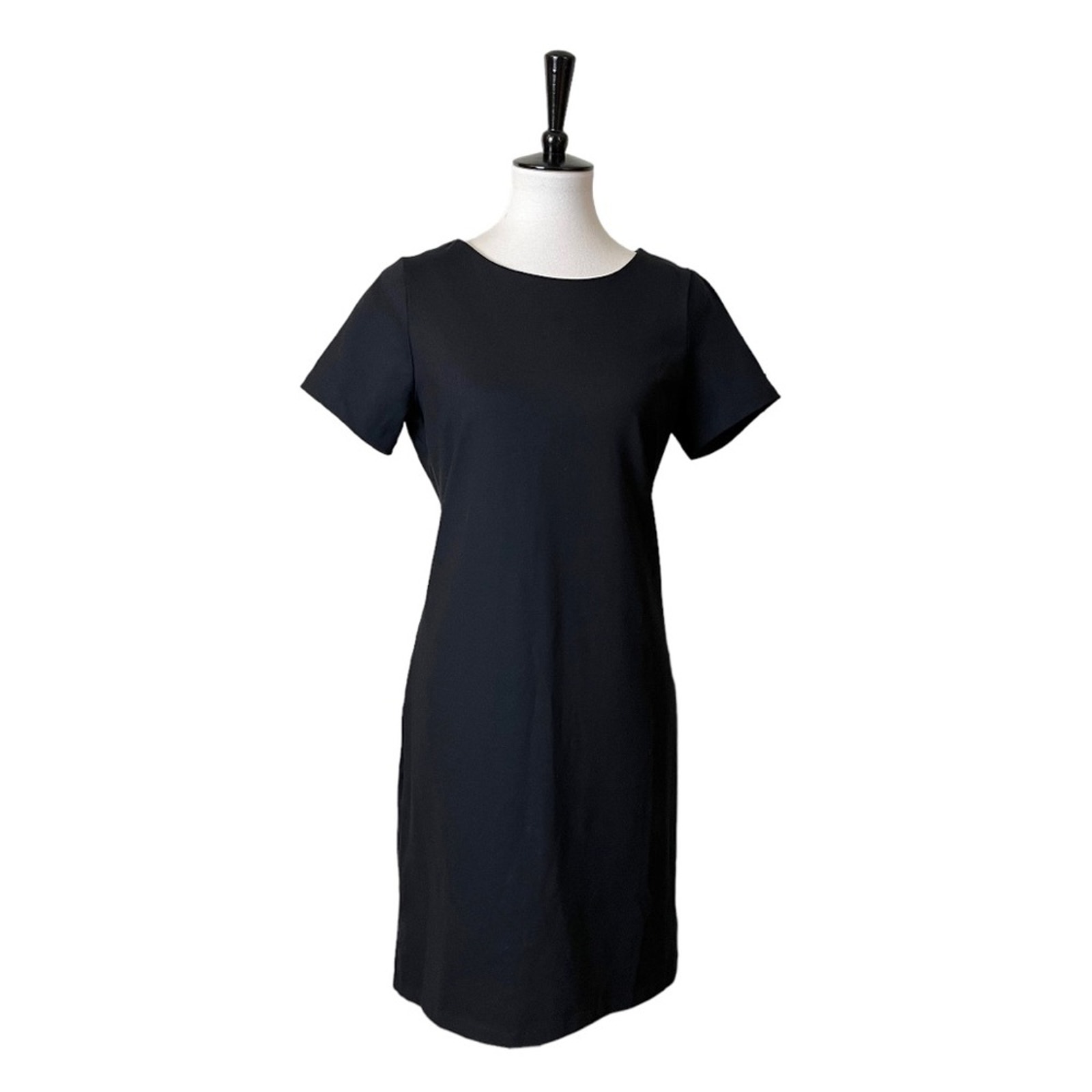 Tahari Women’s Dress Classic A-line Short Sleeve Round Neck Black Size 8