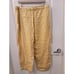 Mango Linen Jogger Trousers Yellow