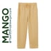 Mango Linen Jogger Trousers Yellow