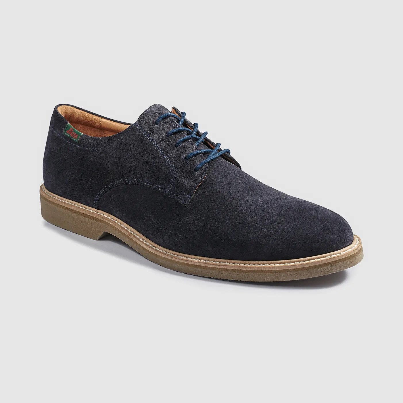 G. H. Bass & Co. Pasadena Navy Blue Suede Buck Lace Up Oxford Shoes