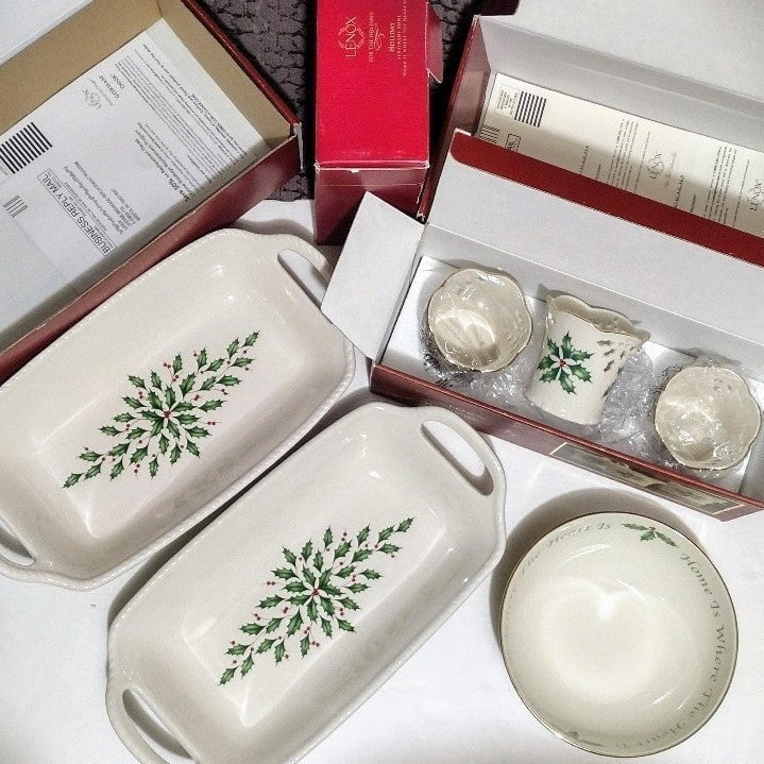 Lenox (6 Pieces) Dinner Serving Set/Matching Votives Trio