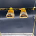 Earrings 14k GF hammered design wide hoops signed 102321@
