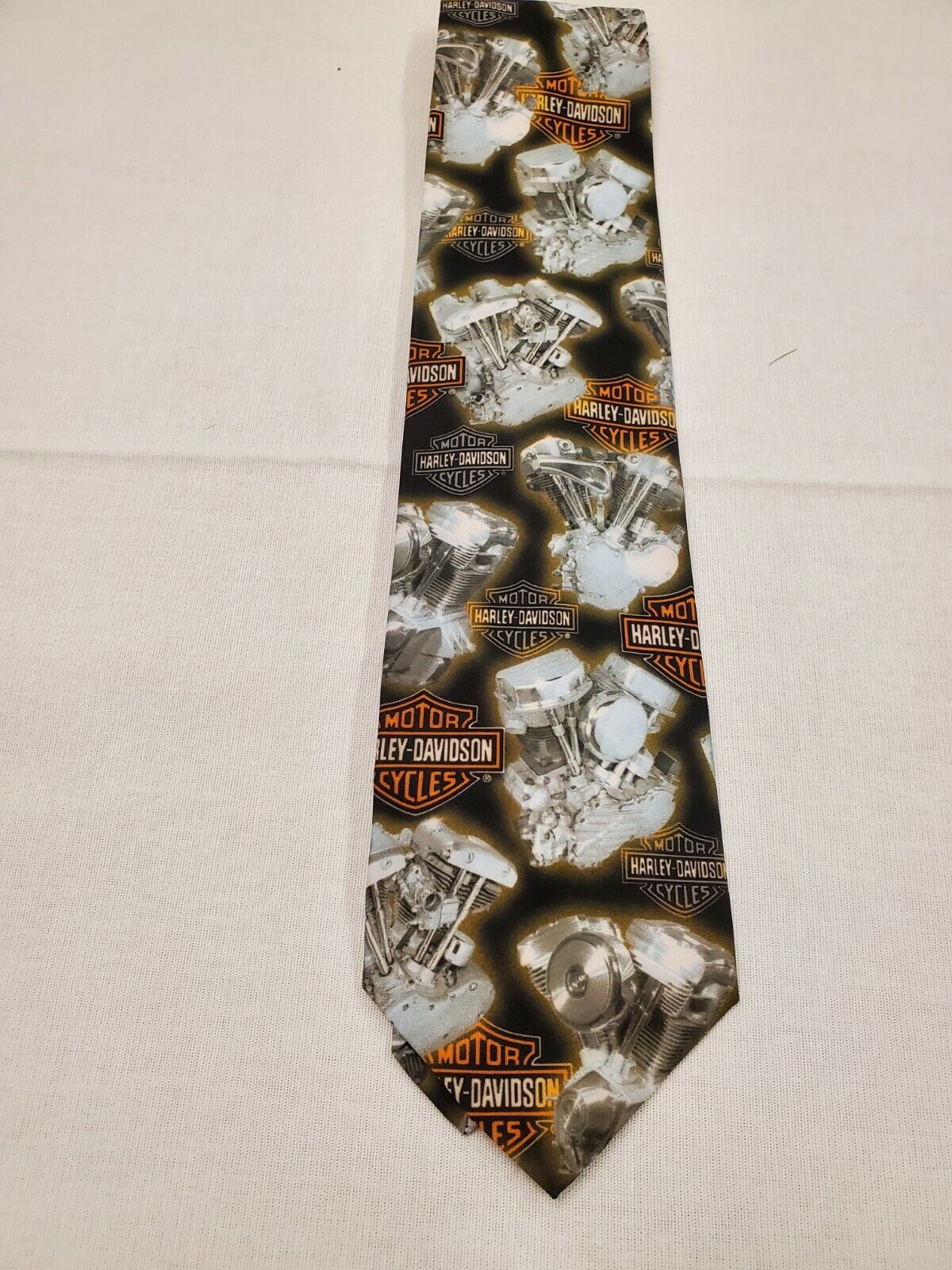 Vintage New w/out Tags 1998 Ralph Marlin Harley Davidson Evolution II Tie
