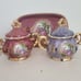 Victorian Iridescent Japan Porcelain Lusterware 5 PCS. Set