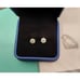 NEW~1 Carat Round Genuine Moissanite Heart Prong Stud Earrings~18K/.925SS