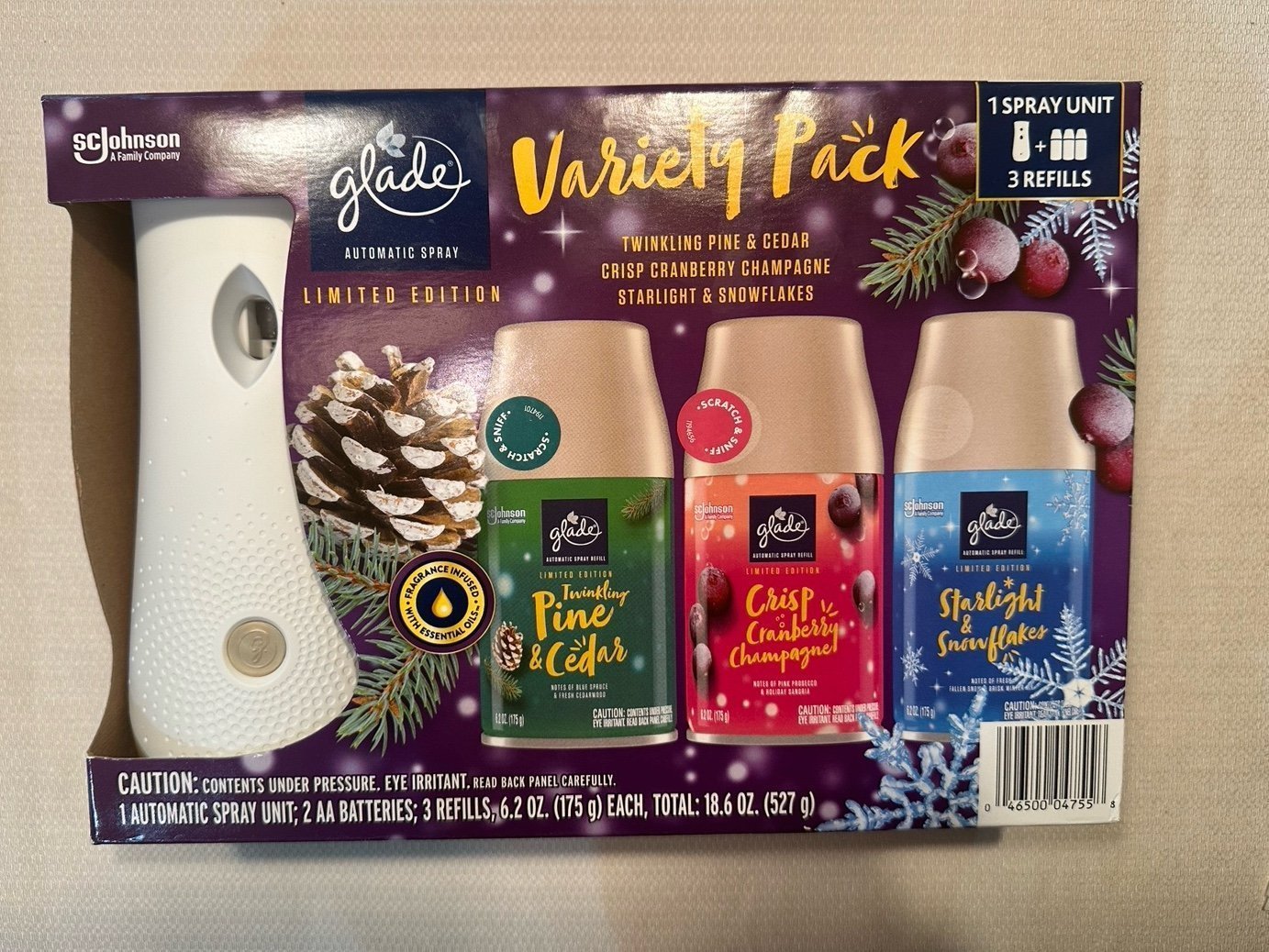 Glade Spray Diffuser Holiday Scents 2023 Edition