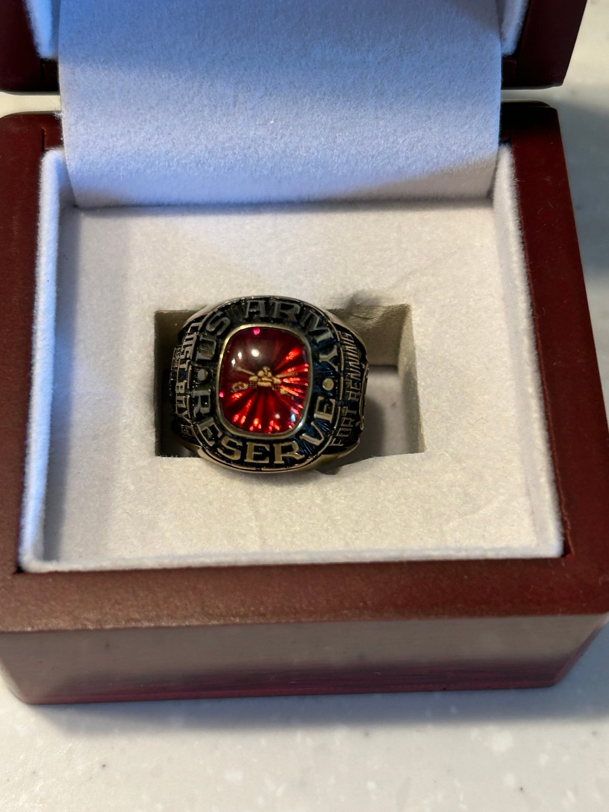 US Army Ft Benning Gradution Ring Infantry School Military Award Men Adult Used