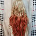 wavy orange dipped balayage blonde wig