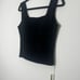 NEW OGL Move Black Open Square Neck & Back Built In Bra Casual Essential Tank L