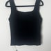 NEW OGL Move Black Open Square Neck & Back Built In Bra Casual Essential Tank L