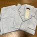 Brand new, unused Macadam pattern CELINE men's pajamas, size L, light blue, Nishikawa Sangyo.