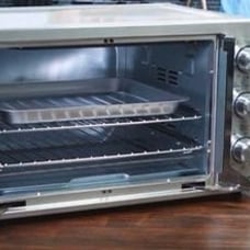 Oster - French Door Oven with Convection - Metallic Charcoal