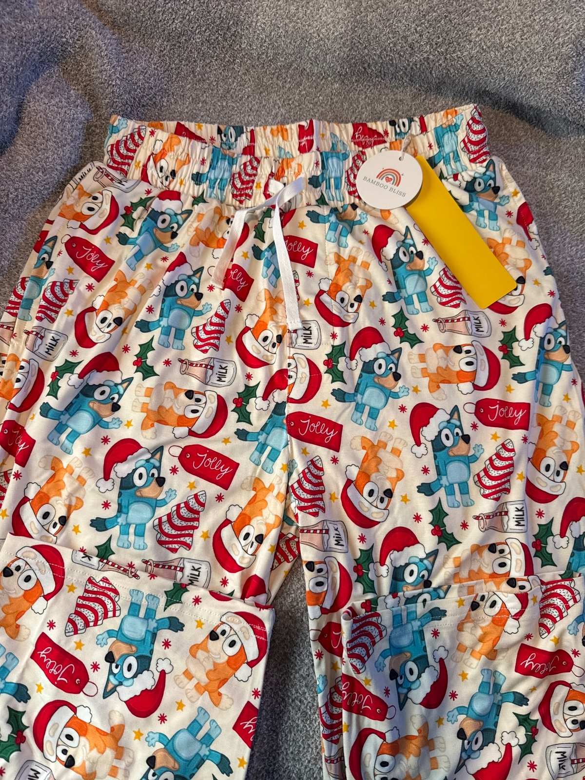 Bamboo Bliss Bluey Christmas Cakes XS Pants NWT Sold out style