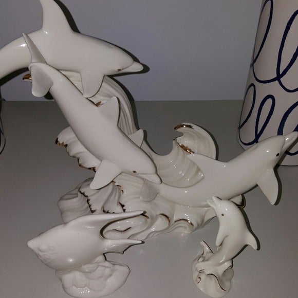 Lenox Racing the Surf Dolphin Sculpture
