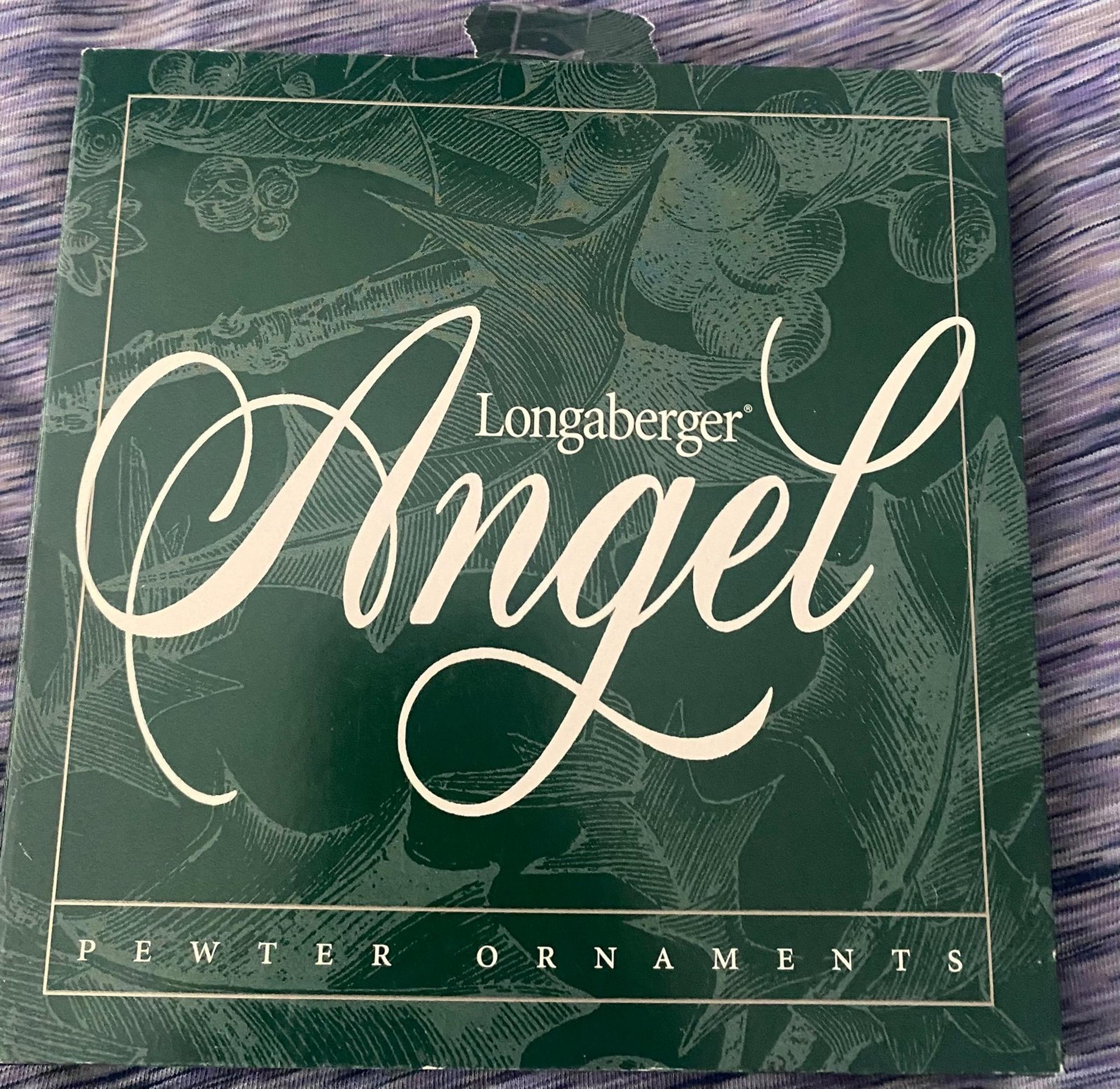Longaberger Pewter Angel Ornaments set of 4