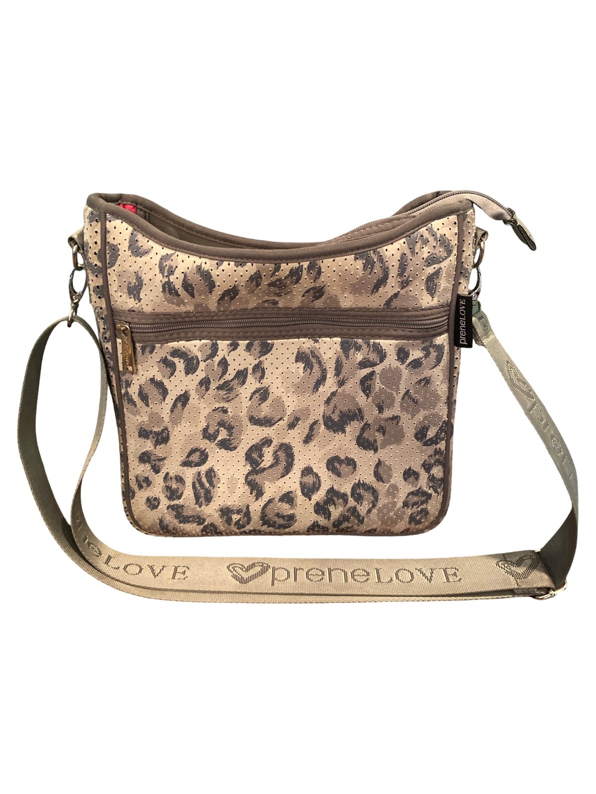 Prenelove Leopard Print Crossbody Messenger Bag