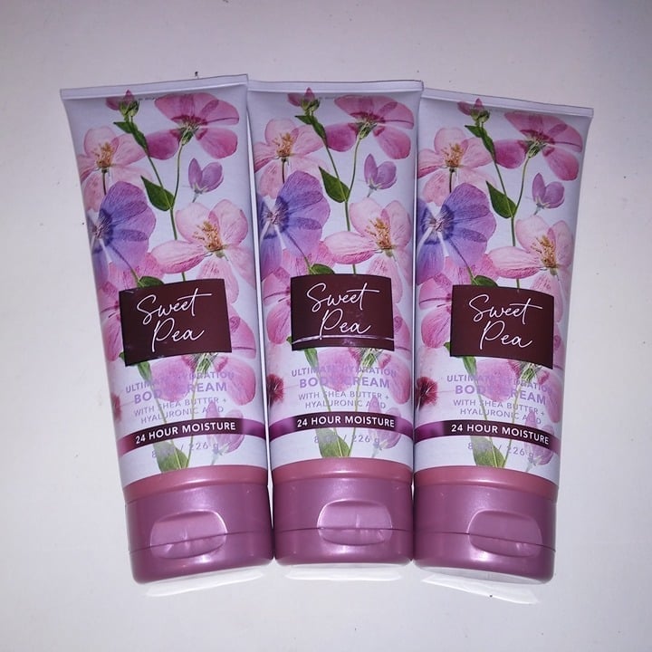Set of 3 Bath and Body Works Cream Lotion Sweet Pea Ultimate Hydration Shea Butt