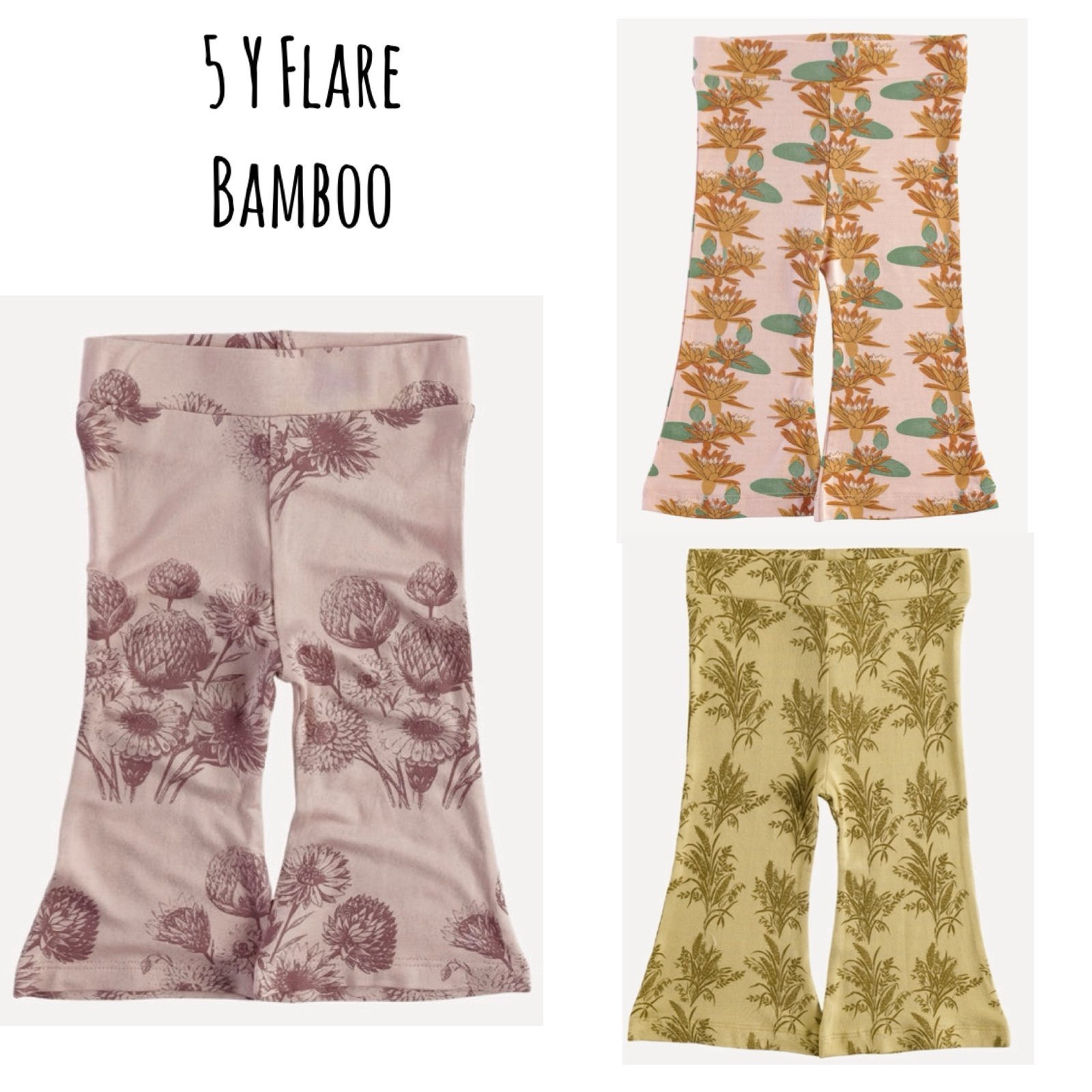 FINAL DROP Kate Quinn 3 pair bundle Bamboo Flare pants 5T 2020/2021 drops