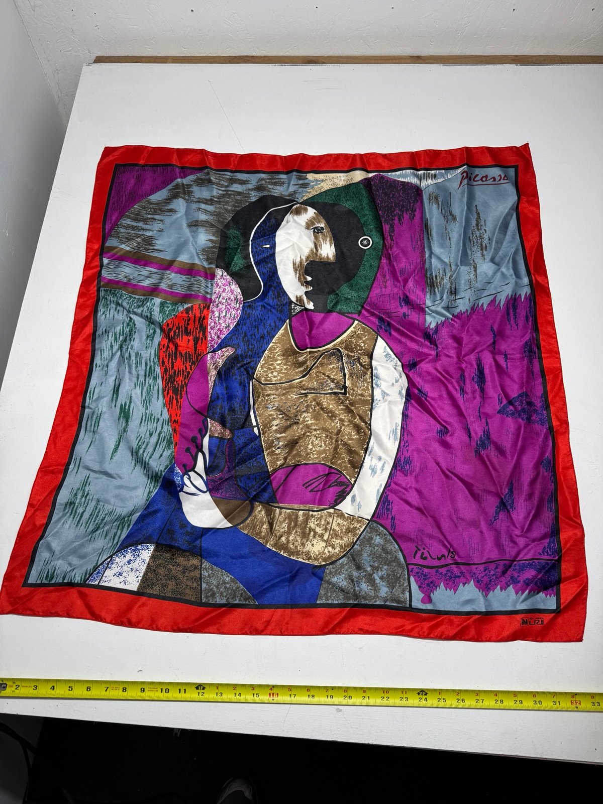 Picasso Scarf tapestry Rare over 30 inches