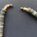 Vintage Tribal African Style Statement Necklace Black Disc Wooden Beads 23”