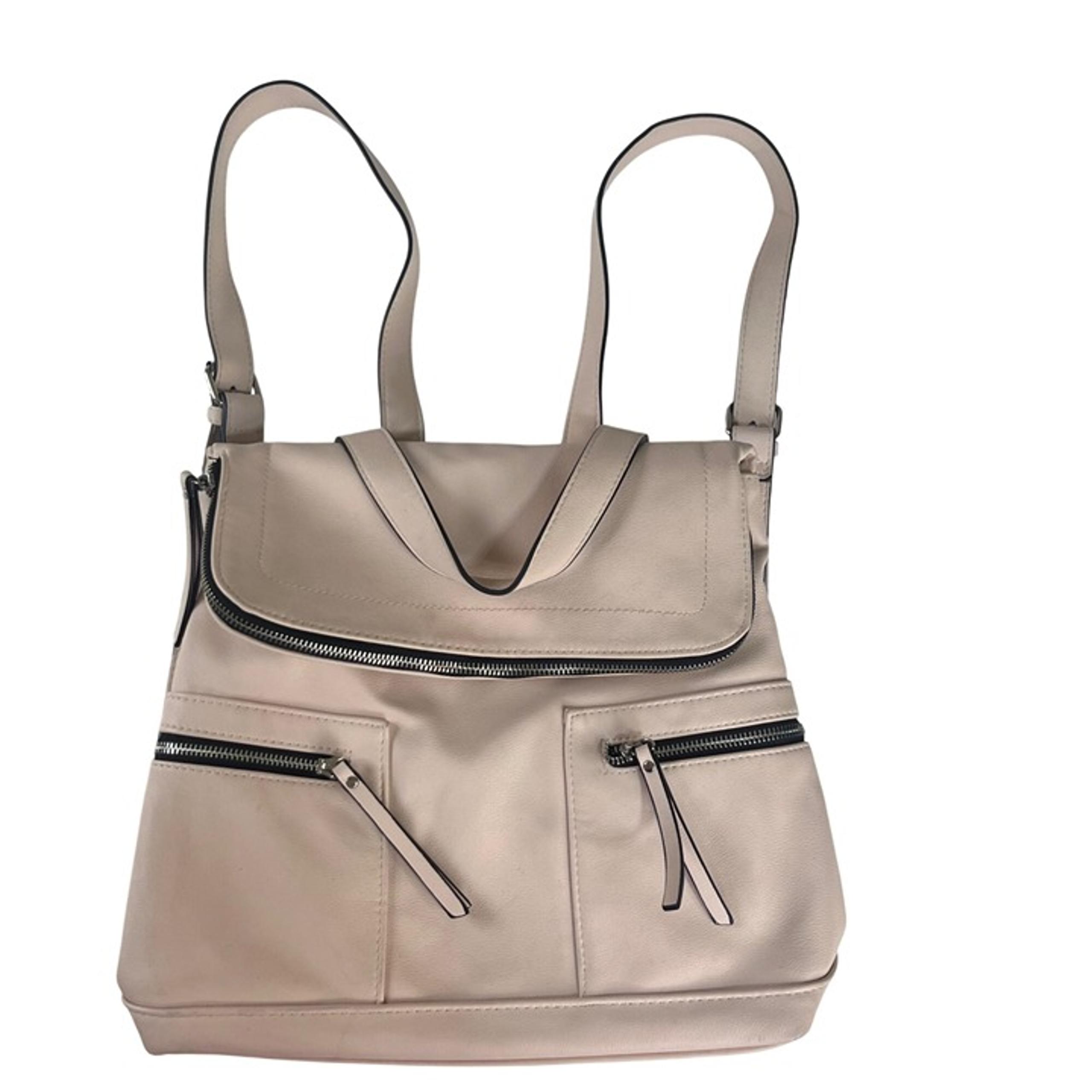 Mossimo Convertible Backpack Purse Pale Pink Adjustable Straps Zipper Pockets