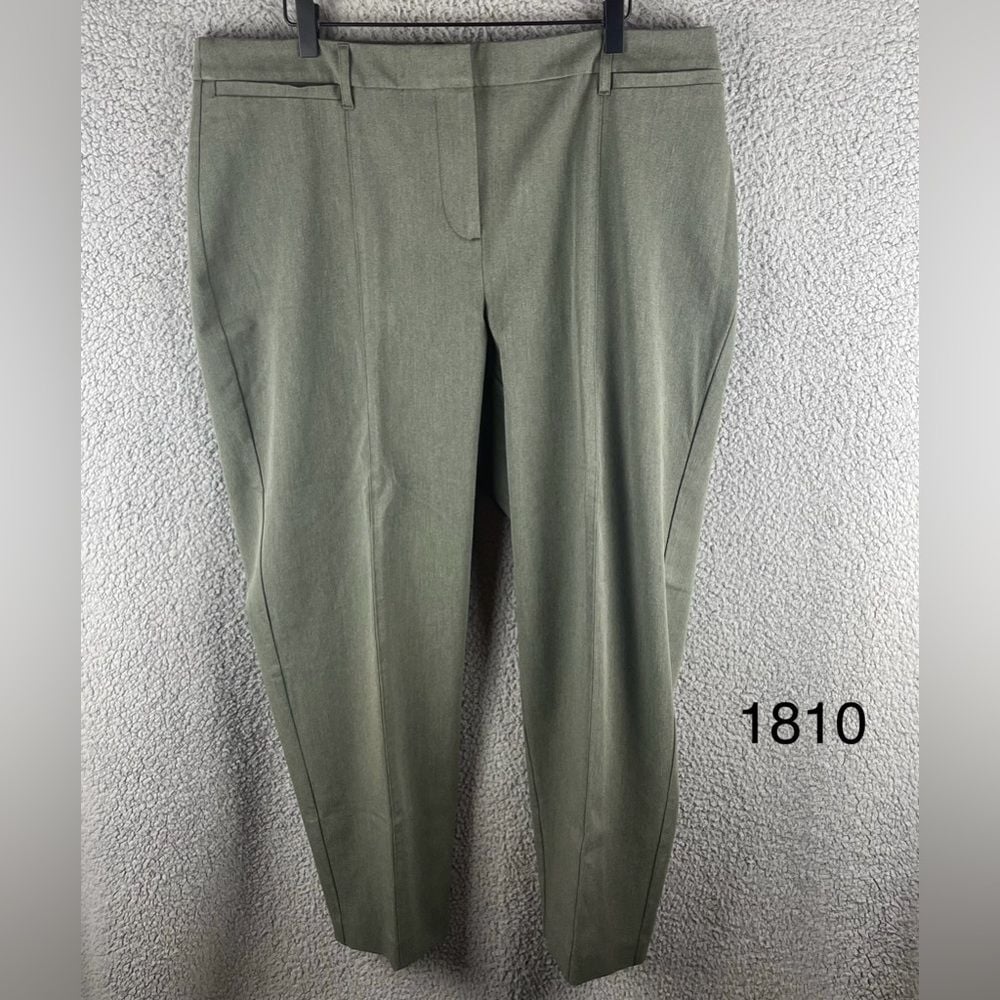 J. Jill Women's Plus Size 18 Olive Green Stretch Ponte Dress Pants NWT