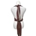 4SI3NNA Paulita Halter Cropped Top Faux Leather Sleeveless Solid Brown W XS NWOT