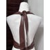 4SI3NNA Paulita Halter Cropped Top Faux Leather Sleeveless Solid Brown W XS NWOT