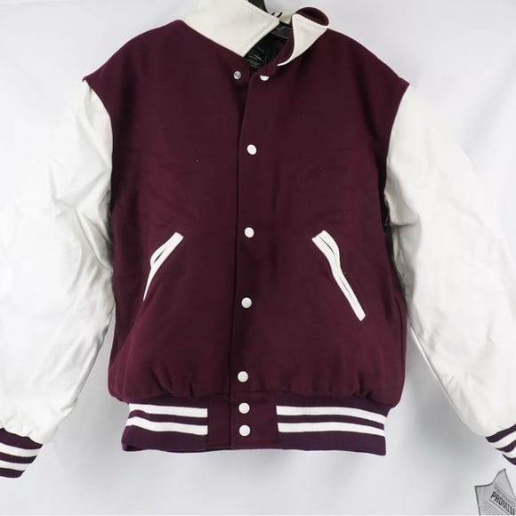 NWT [Holloway] Standard Varsity Jacket Patriots Red Maroon/White, Men's Sz M