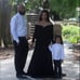 Maternity dress with long train