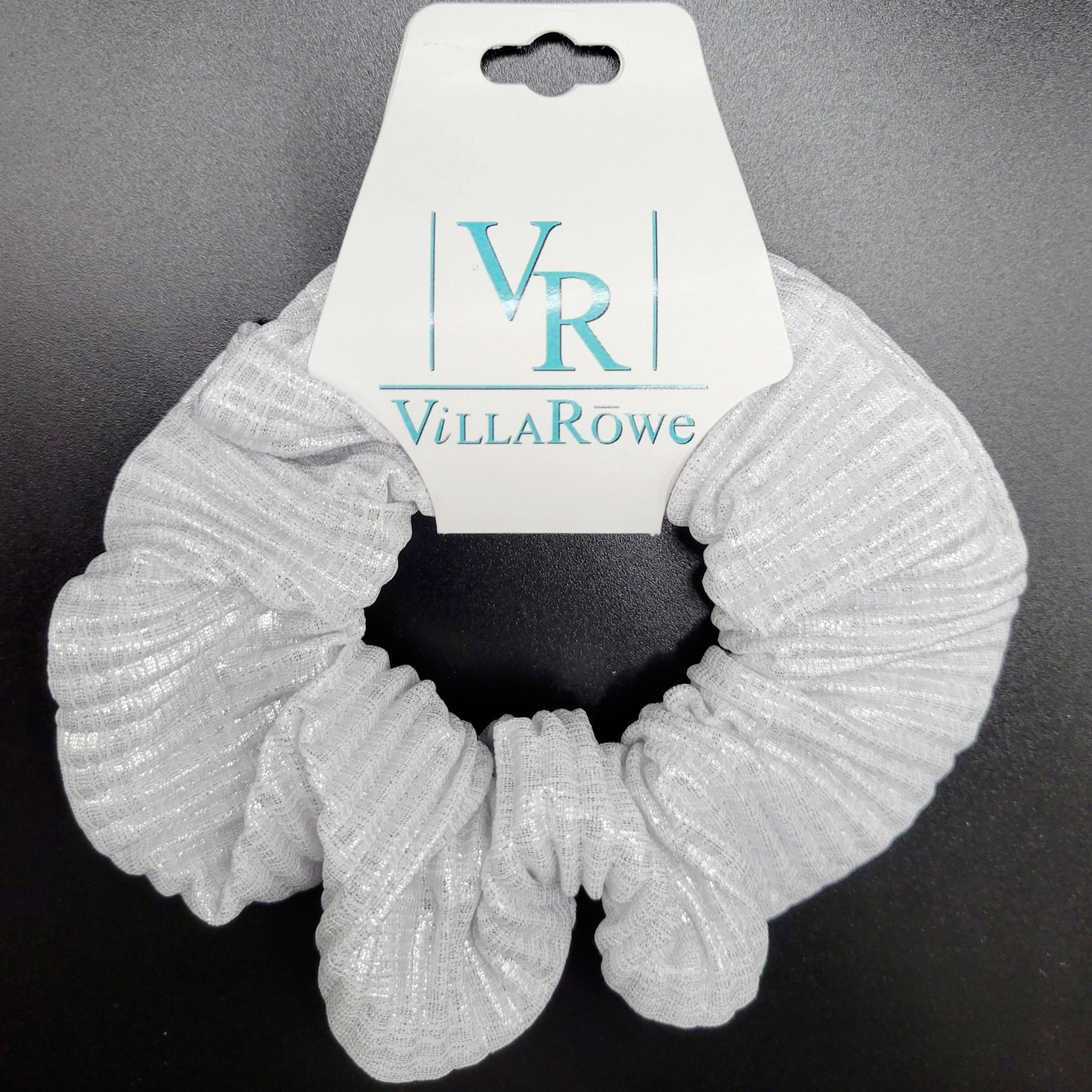 Brand NEW White Silver Hair Accessories Scrunchie HairTie Ponytail Holder