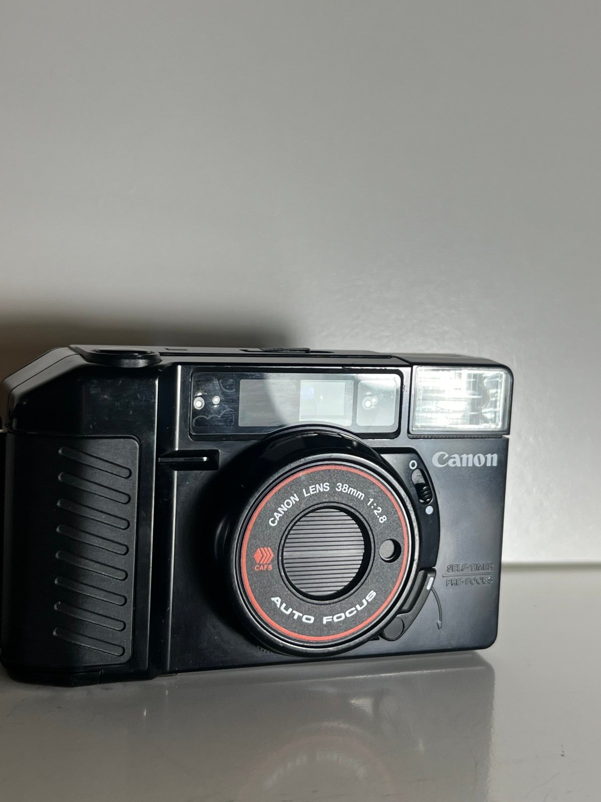 Vintage Canon Sure Shot Camera & Strap 38mm 1:2.8 Point and Shoot Not Tested