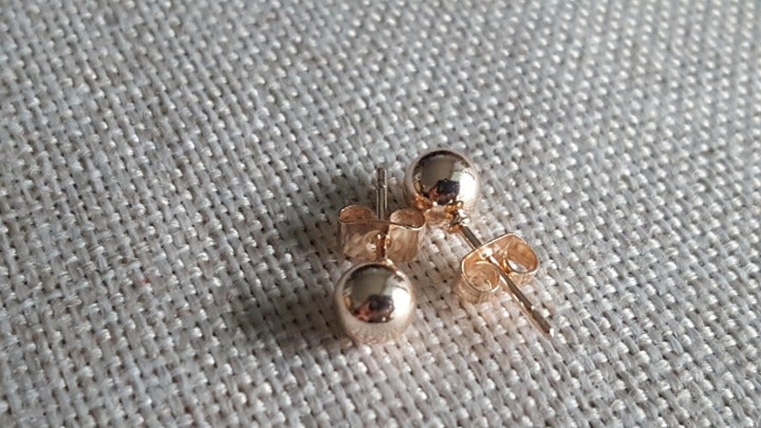 Rose Gold Hard Wear Ball Earrings