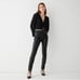 NWT J.Crew Collection Leather Leggings in Navy Blue Stretch Pull-on Pants 0 495