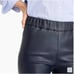 NWT J.Crew Collection Leather Leggings in Navy Blue Stretch Pull-on Pants 0 495