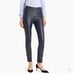 NWT J.Crew Collection Leather Leggings in Navy Blue Stretch Pull-on Pants 0 495
