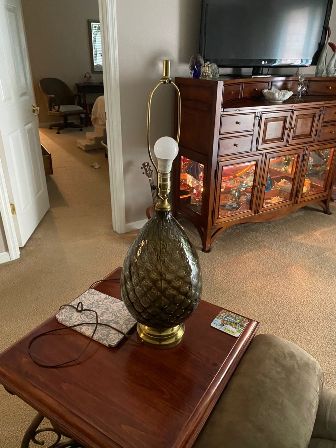 Vintage glass lamp