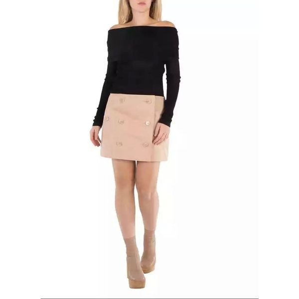 Burberry Ladies Pale Nude Cotton Gabardine Trench Mini Skirt, size 6 NWT
