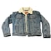 Levis small western sherpa lined denim trucker jacket pockets snap buttons