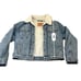 Levis small western sherpa lined denim trucker jacket pockets snap buttons