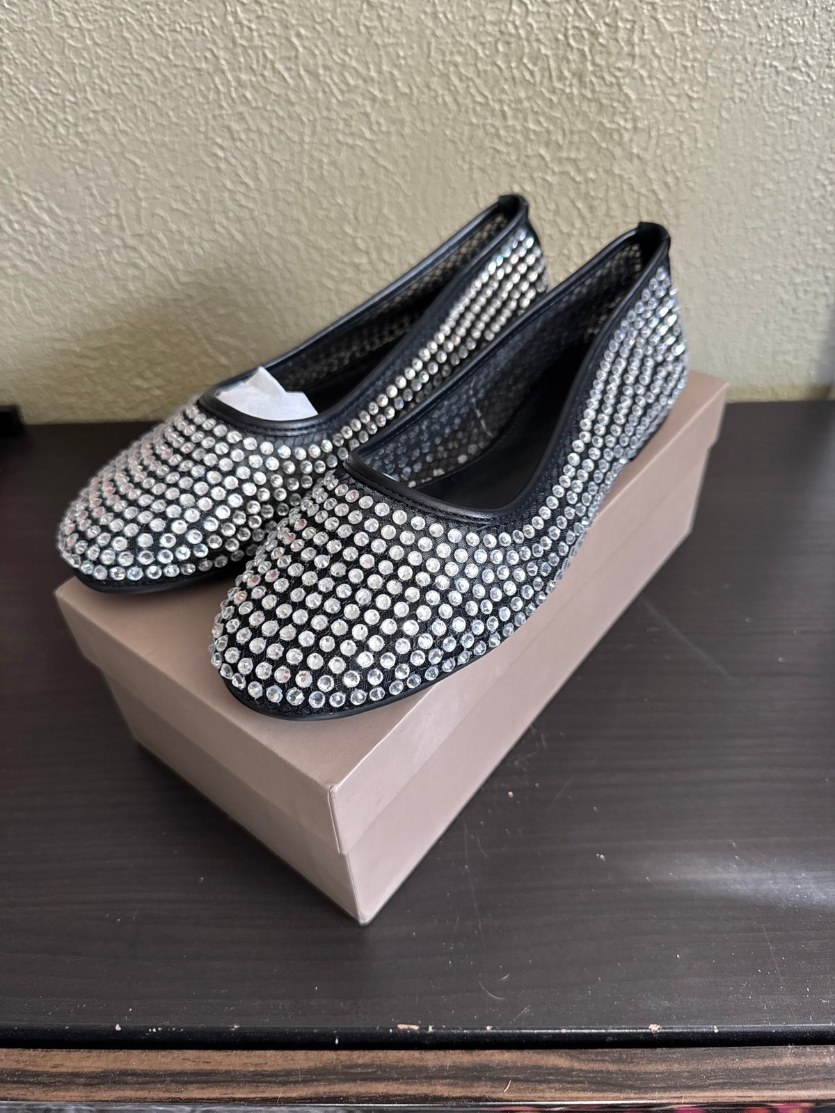 Rhinestone ballet flats