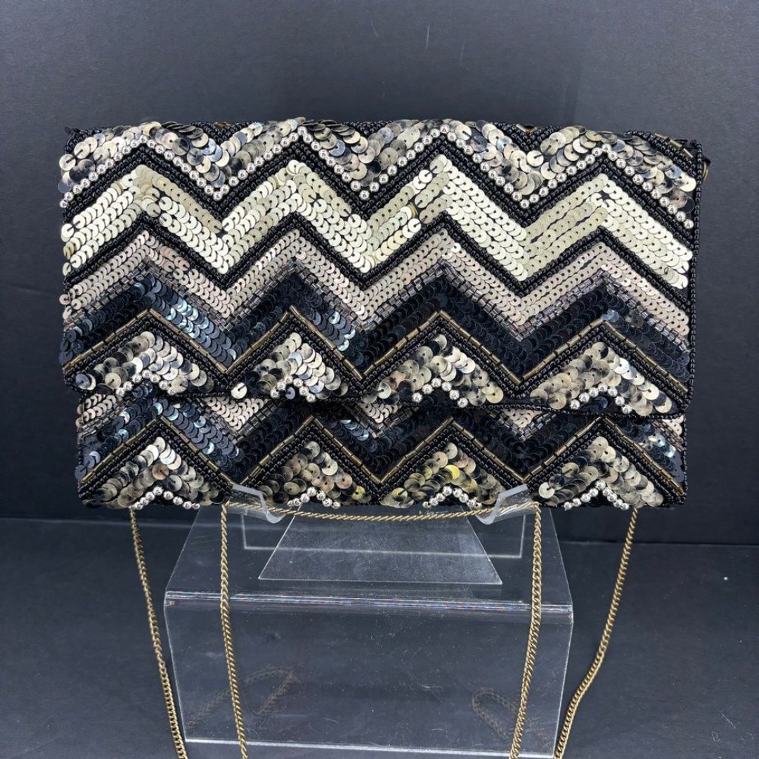 Beaded Sequin Clutch Evening Bag Hand Made in India