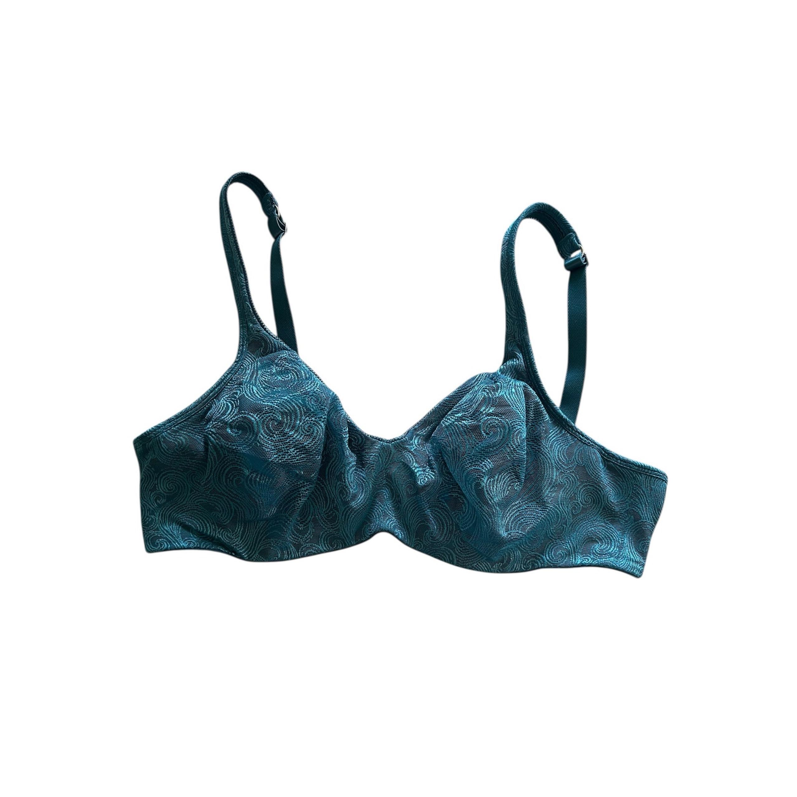 Playtex 18 Hour Bra Womens Size 36C Lightly Lined Blue Green Teal Color