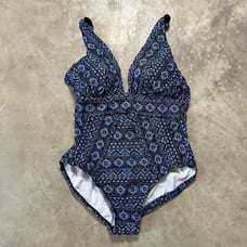 Miraclesuit Bathing Suit Womens Size 12 Paillette Odessey One Piece Beach Blue